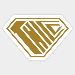 Thicc SuperEmpowered (Gold) Sticker